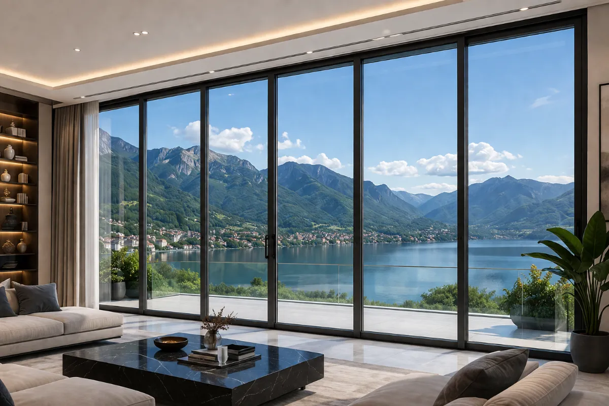 luxury system window large glass panoramic view